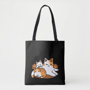 Relaxing Cat Art - 'Laze Furr Days' for Cat Lovers Tote Bag