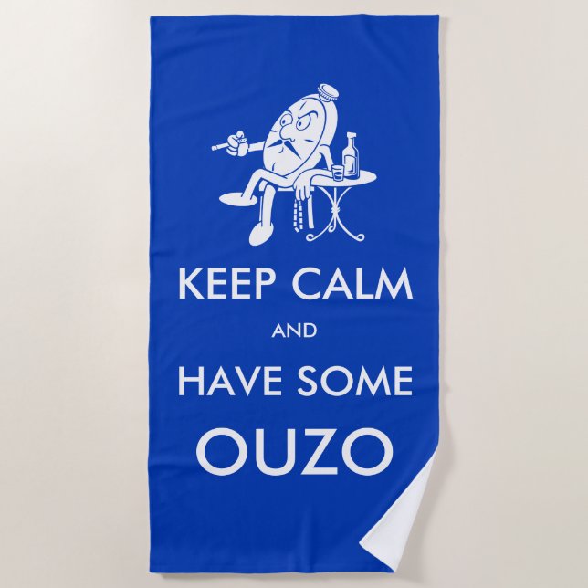 Relaxing clock beach towel (Front)