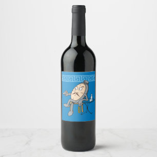 Relaxing clock wine label