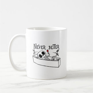 Relaxing Coffin Skeleton Coffee Mug