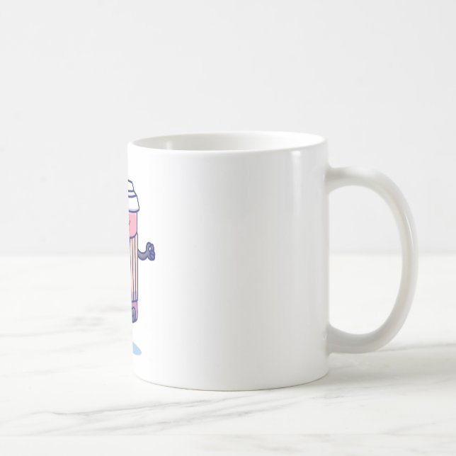 Relaxing Cute Coffee Cup in Meditation (Right)
