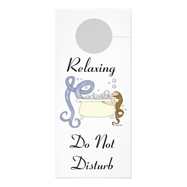 Relaxing Do Not Disturb Mermaid Rack Card (Front)
