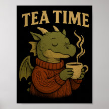 Relaxing Dragon wall poster