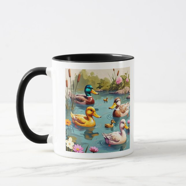 "Relaxing Duck Pond View" Mug (Left)
