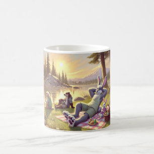 Relaxing Easter Picnic by the Lake Coffee Mug