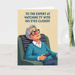 Relaxing Fathers Day Drawing Card
