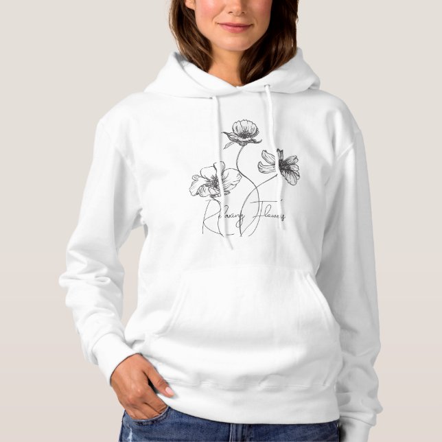 Relaxing flowers hoodie (Front)
