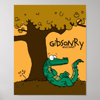 relaxing gator poster