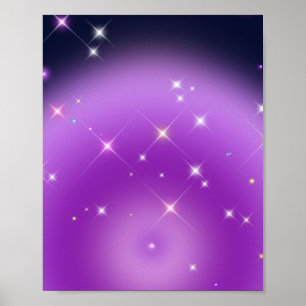 Relaxing Gradient Purple Aura Poster