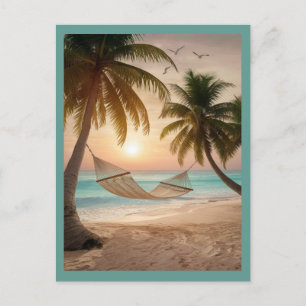 Relaxing Hammock on a Beach Postcard