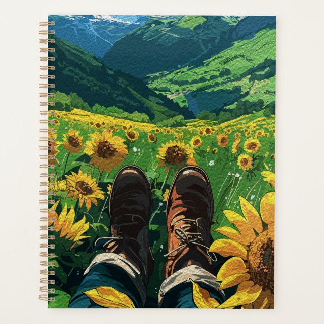 Relaxing in Sunflower Paradise Planner (Front)