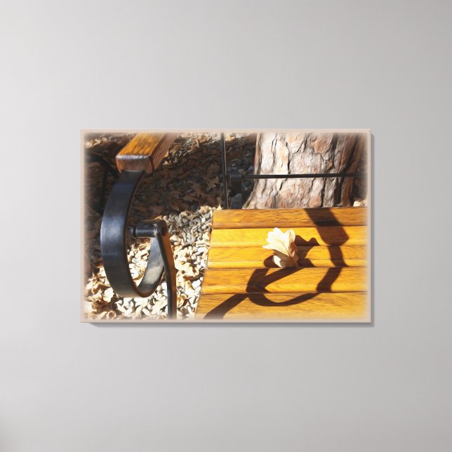 Relaxing in the autumn sun canvas print (Front)