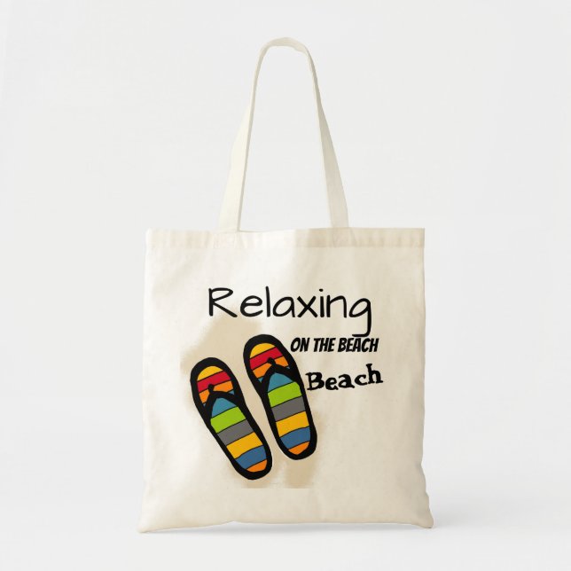 Relaxing in the beach tote bag (Front)