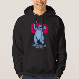 Relaxing Is An Art Blue Sloth Hoodie