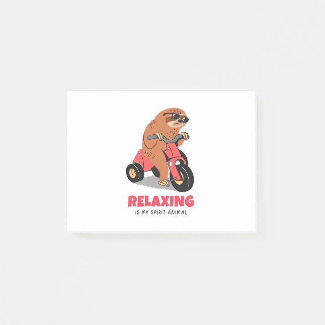 Relaxing Is My Spirit Animal Post-it Notes (Front)
