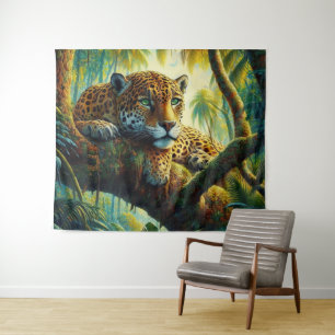 Relaxing Jaguar Tapestry