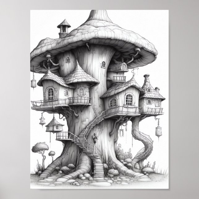 Relaxing Landscape Colouring Poster (Front)
