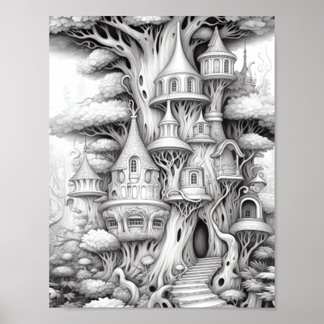 Relaxing Landscape Colouring Poster (Front)
