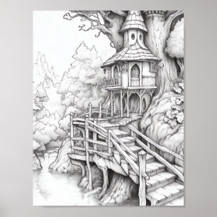 Relaxing Landscape Colouring Poster