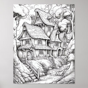 Relaxing Landscape Colouring Poster