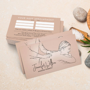 Relaxing Massage Sketch Business Card