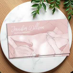 Relaxing Massage Sketch Business Card