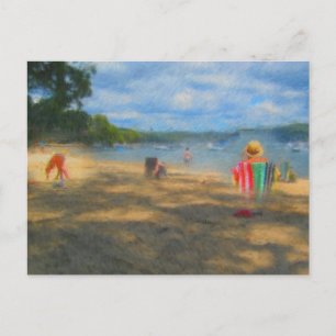 Relaxing on Clareville Beach, NSW Postcard