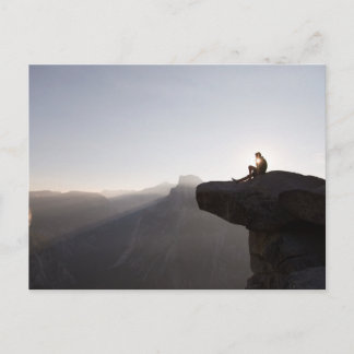 Relaxing on the rock postcard