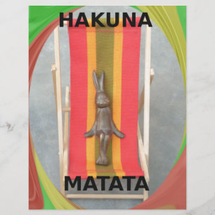 Relaxing Rabbit Hakuna Matata Vector Artwork