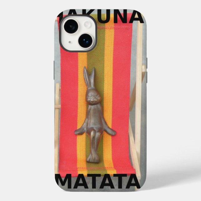 Relaxing Rabbit Hakuna Matata Vector Artwork Case-Mate iPhone Case (Back)