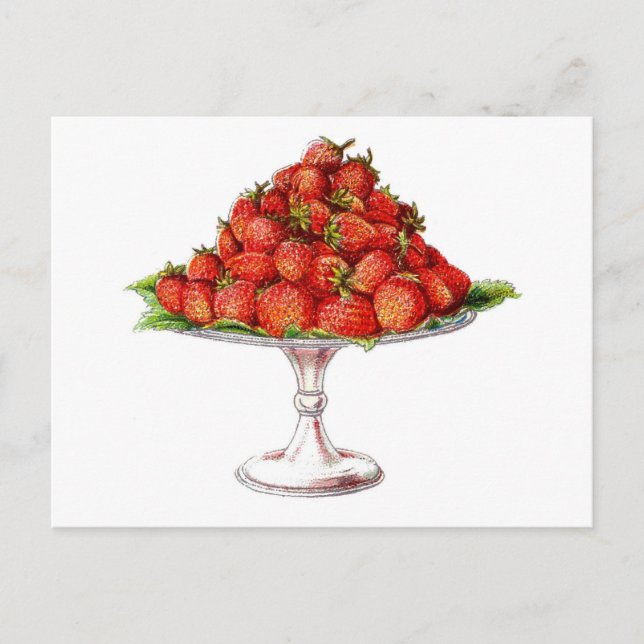 Relaxing strawberry design postcard (Front)
