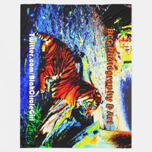 Relaxing Tiger Bright Special Edition Fleece Blanket