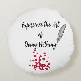 Relaxing Time Round Throw Pillow