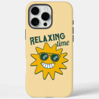 RELAXING time smiling sun with sunglasses