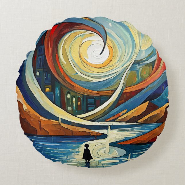 Relaxing Traditional  Round Cushion (Front)