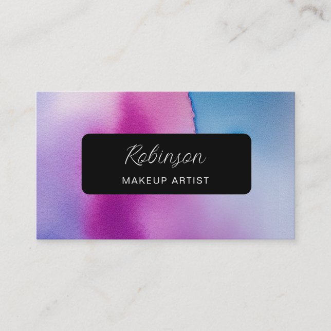 Relaxing Watercolor Business Card (Front)