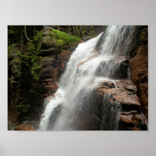Relaxing Waterfall Nature Photography Poster