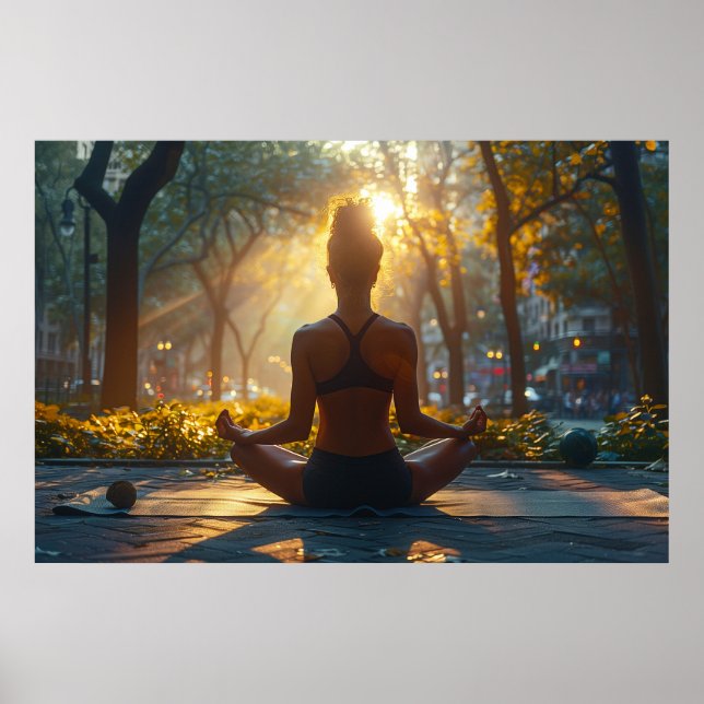 Relaxing with yoga poster (Front)