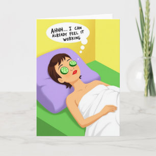 Relaxing Woman Mothers Day Card