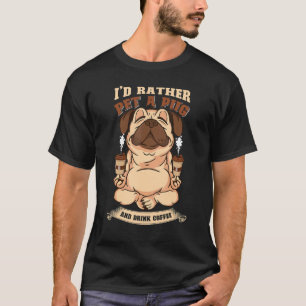 Relaxing Yoga Pug Coffee T-Shirt