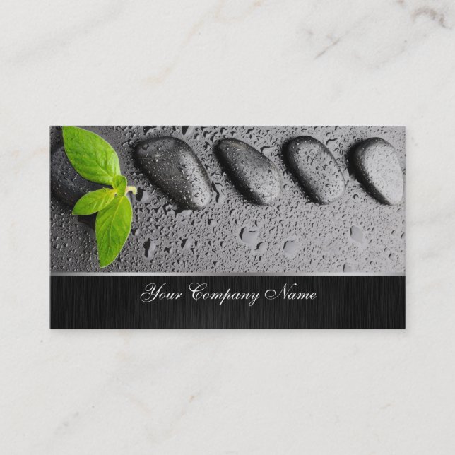 Relaxing Zen Business Card Template (Front)