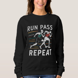 Relay Race Athlete Runner Track And Field Sprinter Sweatshirt