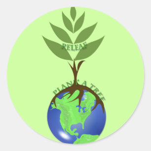 ReLeaf Plant A Tree Classic Round Sticker