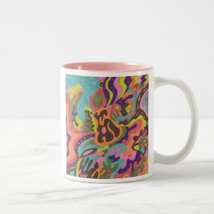 "Release" Original abstract Two-Tone Coffee Mug