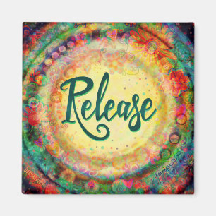 Release Pretty Fun Inspiring Floral Inspirivity Magnet