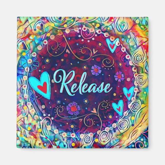 Release Pretty Fun Inspiring Modern Inspirivity Magnet (Front)
