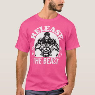 Release The Beast Gym Gorilla Weight Lift Animal M T-Shirt