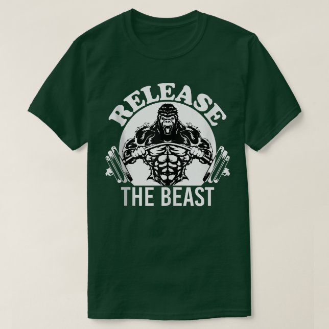 Release The Beast, Gym Lifting Gift Tee  (Design Front)