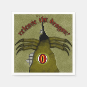Release The Dragon! Digital Art Napkin