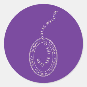 Release the Goddess Classic Round Stickers
